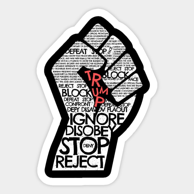 '4th of July Resist Fist' Awesome Anti-Trump Protest Gift Sticker by ourwackyhome